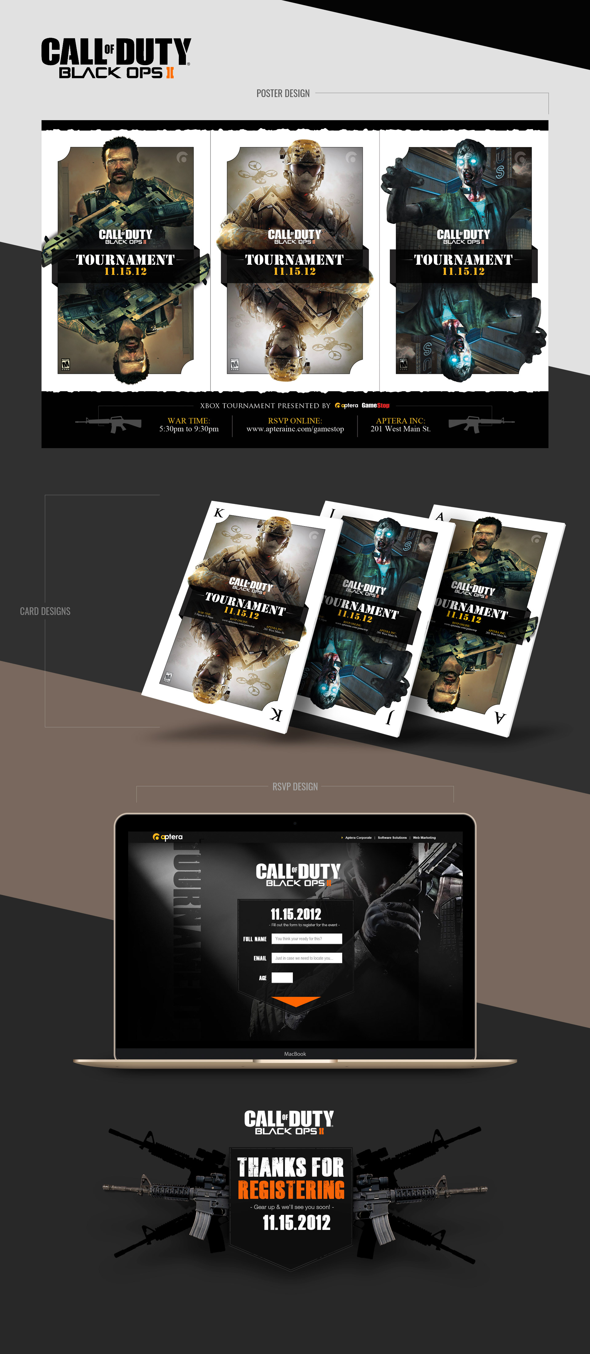 Call of Duty: BOII | GameStop Tournament branding design designer game designer gamestop graphic design interactive design marketing poster print print design print designer uiux web web design web designer website