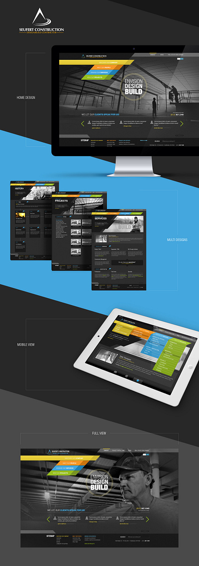 Seufert Construction | Website branding design graphic design illustration logo ui web web design website