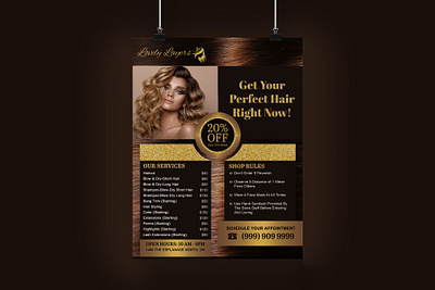 Hair Salon Flyer flyer graphic design hair salon photoshop product