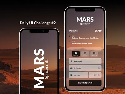 Daily UI Challenge 2 | Credit Card Checkout app app design branding card checkout checkout concept app credit card checkout dailyui design graphic design illustration mars space ui ux