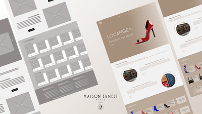 Maison Ernest Paris luxury shoes website proposal branding design ernest high fidelity luxury maison mockups paris shoes ui ux wireframing