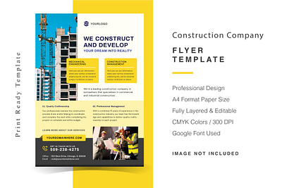 Construction Company Flyer Template promotion