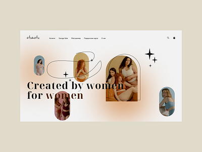 Underwear store website clothes concept fashion store ui underwear web web design website