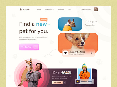 My Pet - Pet Adoption animal app apps cat dog landing page mobile apps pet pet adopt pet adoption pet apps pet care pet mobile apps pet rescue pet shop petshop website website design