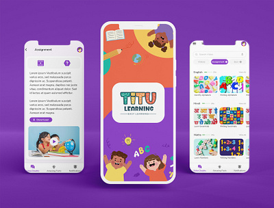 Kid's E-Learning Mobile Application app branding design mobile app design ui ux