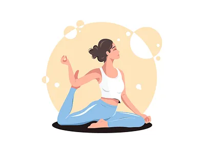 Yoga design icon illustration illustrator minimal vector