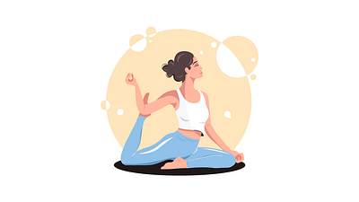 Yoga design icon illustration illustrator minimal vector