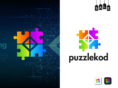 Puzzlekod Software Logo design app logo brand design brand identity code colorful logo company logo design gradient logo lettermark logo logo logo animation logo design logo icon minimal logo modern logo print design puzzle logo software logo typography wordmark logo