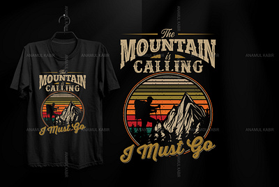 Mountain T-Shirt Design 3d animation branding design graphic design illustration logo motion graphics online tshirt design retro retro design style tshirt design template typography uiux vintage