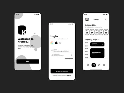 Kronos Timekeeping Application app app apps application application ui ux