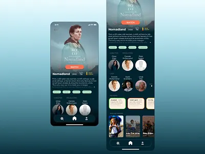 Movie Card from Online Cinema App "Film" app interface mobile design ui ux