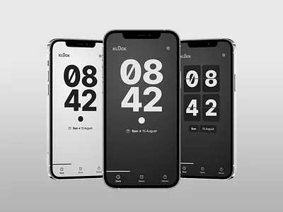Das Klock app braun clock design challenge dieter rams klarna minimal smartphone ui