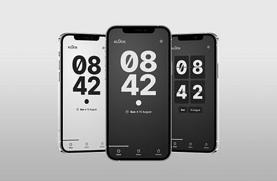 Das Klock app braun clock design challenge dieter rams klarna minimal smartphone ui