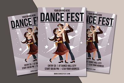Dance Festival Flyer Template event ui