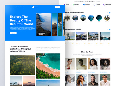 TravelAir - Travel Agency Landing Page agency clean design landing page tourism travel trip ui ui design web design website