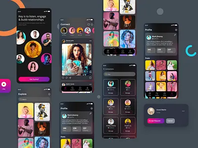 Social Media app design ui