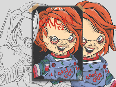 Chucky art behance cartoon characterdesign childs play chucky digitalart fun halloween horror horrormovie illustr illustration ipadpro movie october print scary spooky trick or treat