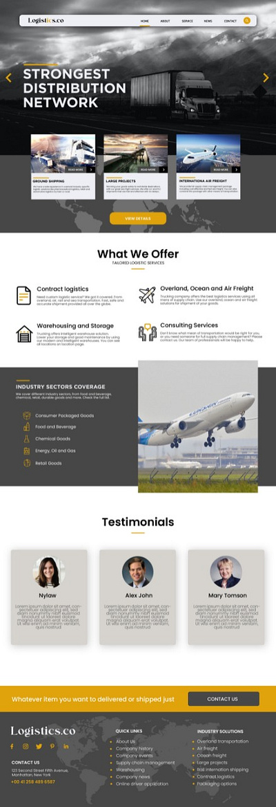 Logistics.co branding graphic design logowik ui