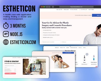 WEB APPLICATION ESTHETICON branding graphic design logowink ui