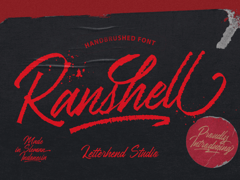 Ranshell - Dry Brush Script freebies hand lettering font