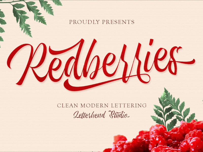 Redberries Script freebies signature font