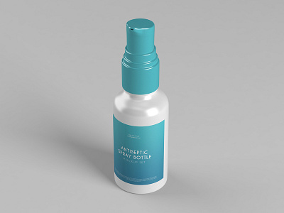 Antiseptic Spray Bottle Mockup Set spray