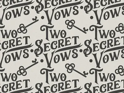 Two Secret Vows Lettering Logo branding graphic design handmade logo illustrated logo illustration logo typography vector