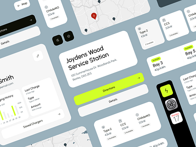 Amp - UI Elements adobe xd components design design system elements ev ev charging idea mockup ui ux
