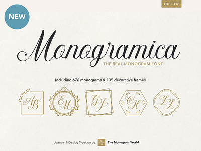 Monogramica Script – The first real calligraphy monogram font calligraphy elegant floral frames handlettering initials intertwined ligaturefont ligatures logocreatorkit logofont monogram monogram font monogramica script traditional typography wedding wedding monogram