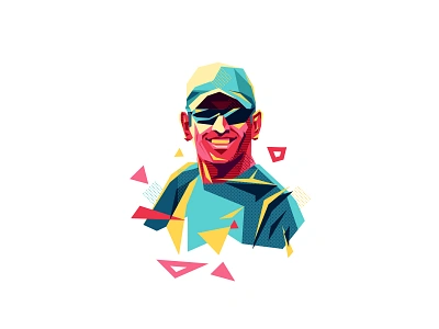 Dhoni. art avatar bangalore branding design graphic design illustration illustrator india kerala kochi logo motion graphics portrait illustration shylesh