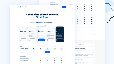 Calendly - Pricing Page Redesign (Variants) agency calendly clean figma pricing pricing page redesign simple test testing ui ux web design web design agency