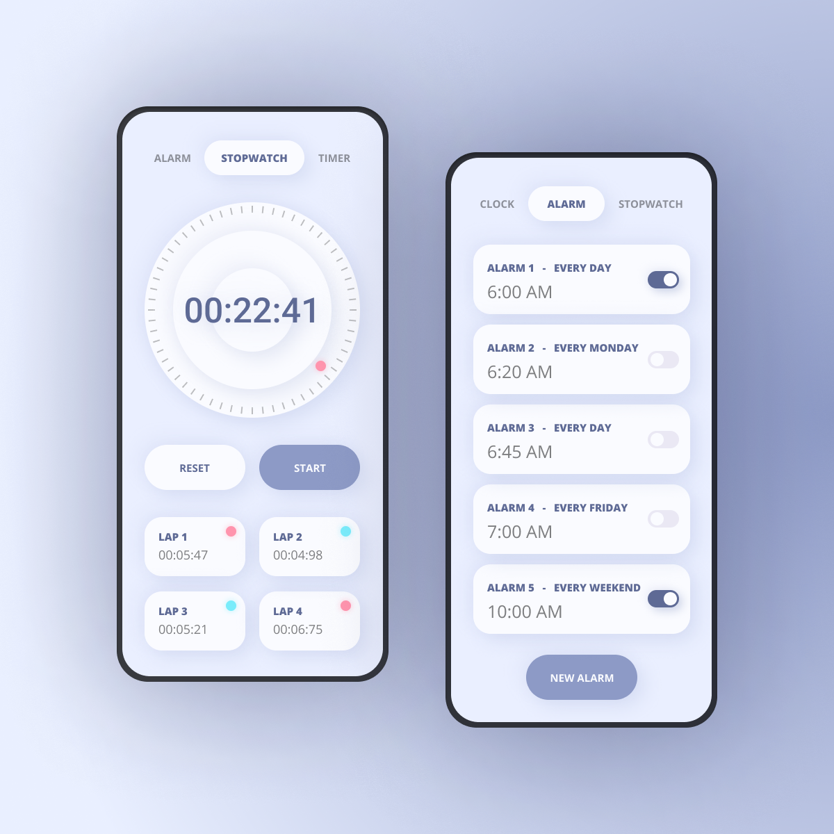 Clock App Design Concept by UI by Divi on Dribbble