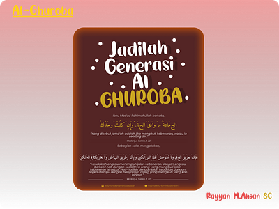 Poster Dakwah Al-Ghuroba design illustration typography ui vector