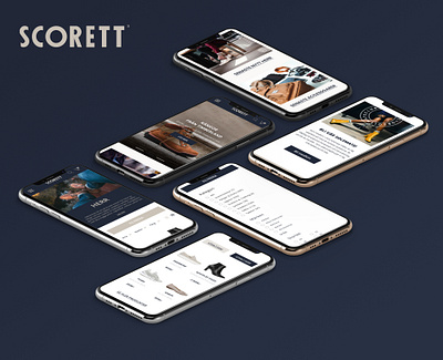 Scorett PWA website/app animation back end front end ui ux