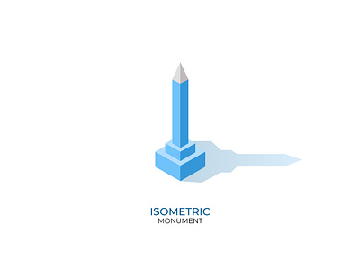 Isometric Monument 3d ammar zahran design idn idn boarding school illustration indonesia isometric logo mobile login desain monas simple design ui