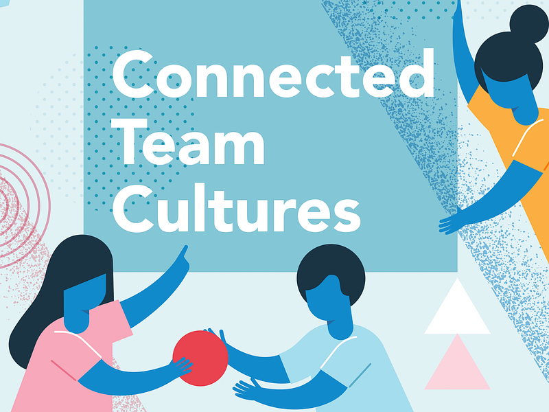 Connected Team Cultures blue character design design illustration vector-based