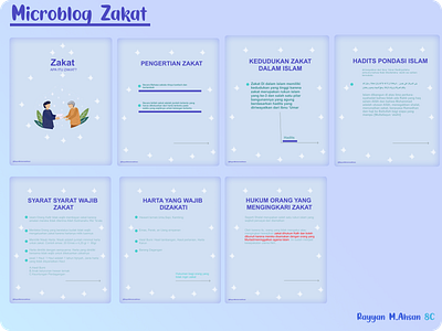 Microblog Zakat design illustration typography ui vector