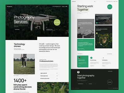 VirtualTech - Website design blog cms concept design drone minimalist modern portfolio tech technology ui ux web design website