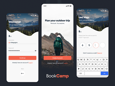 BookCamp | Mobile camping app product design uiux user interface