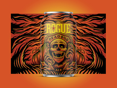 Rogue Dead Guy Ale beer beer design bradart bradford bradford design co branding craft beer dead guy dead guy ale illustration rogue rogue brewing skate skull