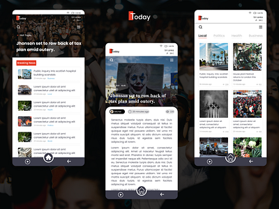 News Site Mobile View UI Design design figma figmadesign mobile app mobile view news paper news site simple ui uidesign