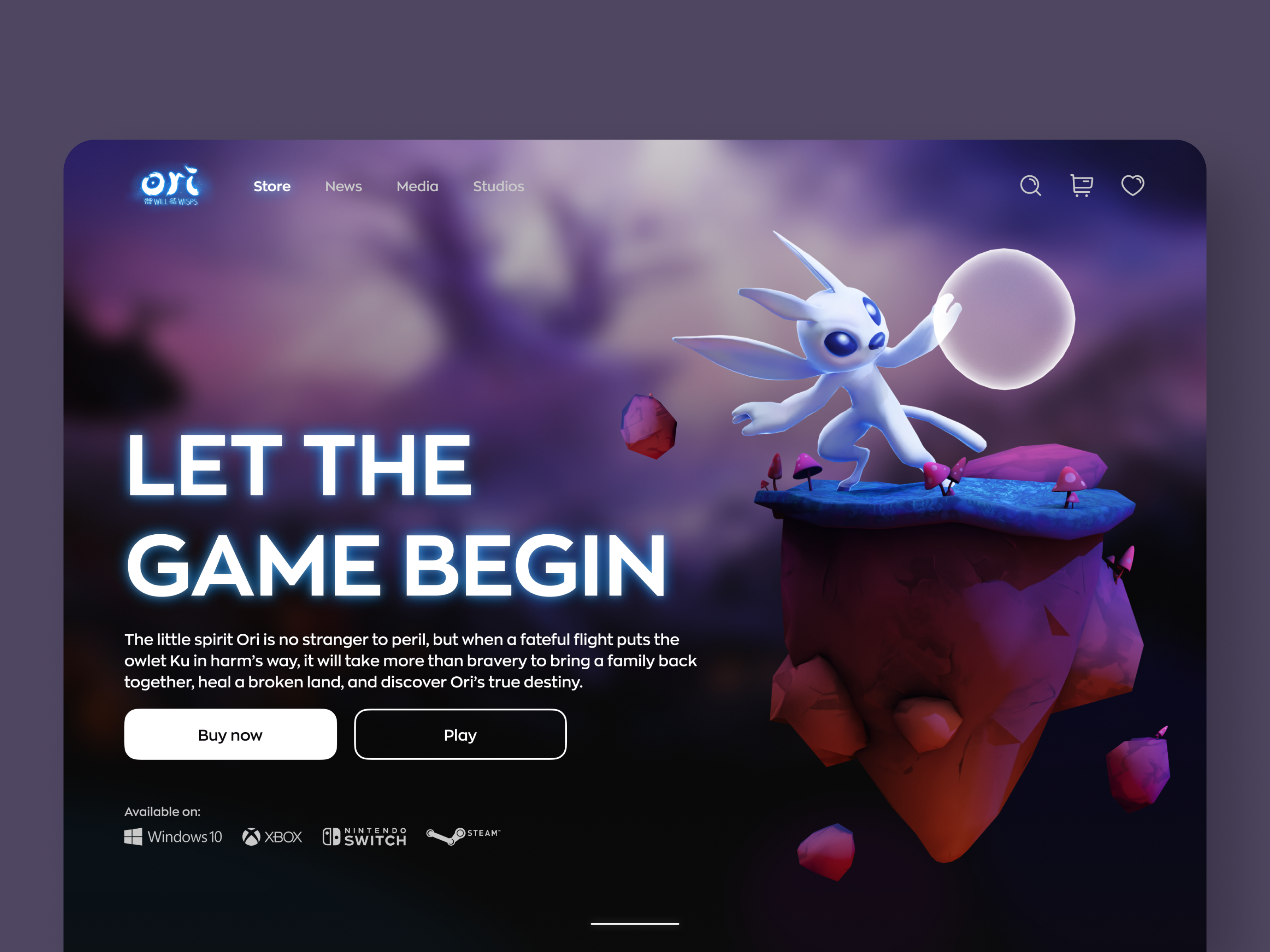 Game Store Website by Dmitry Lauretsky for Ronas IT