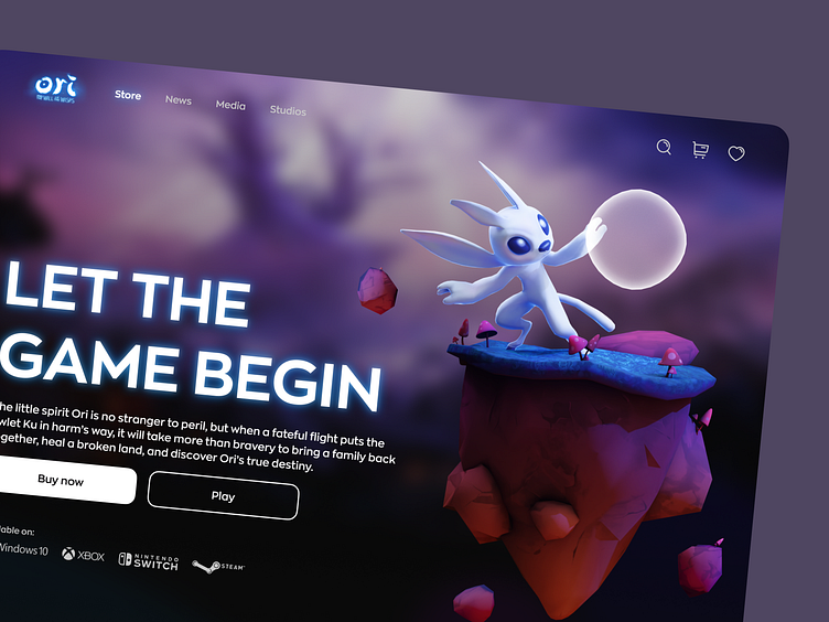 Game Landing Page: animation by Ronas IT