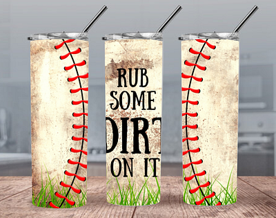 Digital 20oz and 30oz Straight Skinny Tumbler Files, Baseball 20oz baseball tumbler files 20oz dirt tumbler design 20oz sport tumbler design digital downloads digital tumbler design instant download png files straight tumbler files