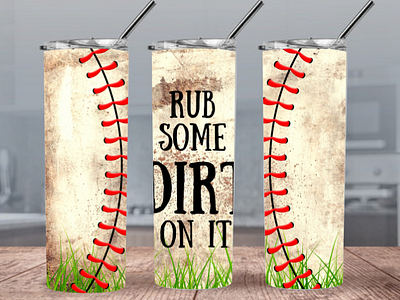 Digital 20oz and 30oz Straight Skinny Tumbler Files, Baseball 20oz baseball tumbler files 20oz dirt tumbler design 20oz sport tumbler design digital downloads digital tumbler design instant download png files straight tumbler files