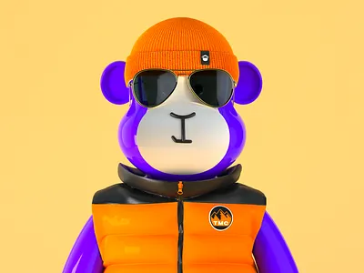 Canadian tourist 3d art 3d character 3d illustration crypto art digital art metaverse nft nft art toys