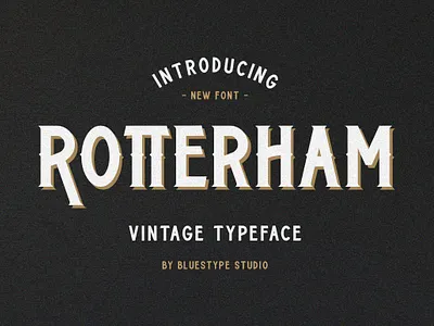 Rotterham - Vintage Typeface branding clothing font font design graphic design illustration lettering logo new popular popular design retro trends type typeface typography ui vector vintage vintage design