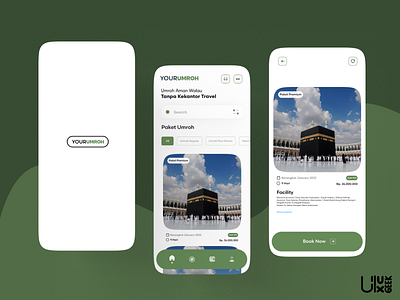 Yourumroh App branding designer figma graphic design haji mobile app ui umroh ux uxdesgin