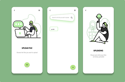 File upload app design ui ux