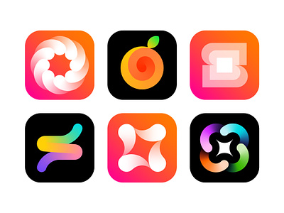 Squash app icon concepts app branding compression crypto digital editing fruit gradient icon letter logo mark monogram orange photo s smart logo squash technology